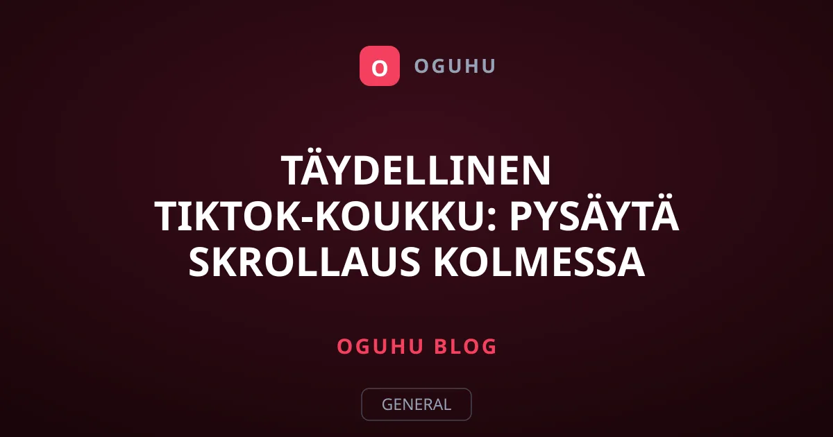 Täydellinen TikTok-koukku: pysäytä skrollaus kolmessa sekunnissa